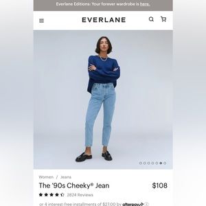Everlane - The 90’s Cheeky Jean - Size 32 R